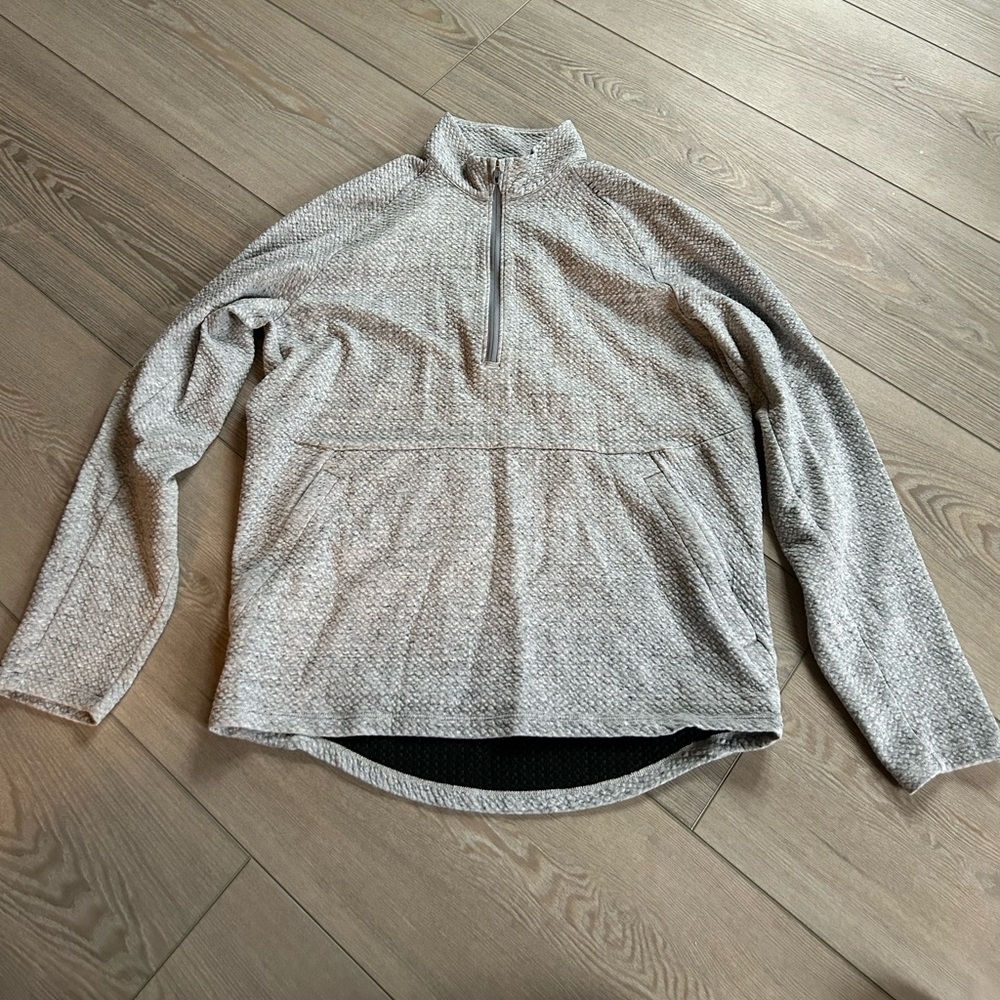 Lululemon Athletica Textured Gray At Ease Pullover